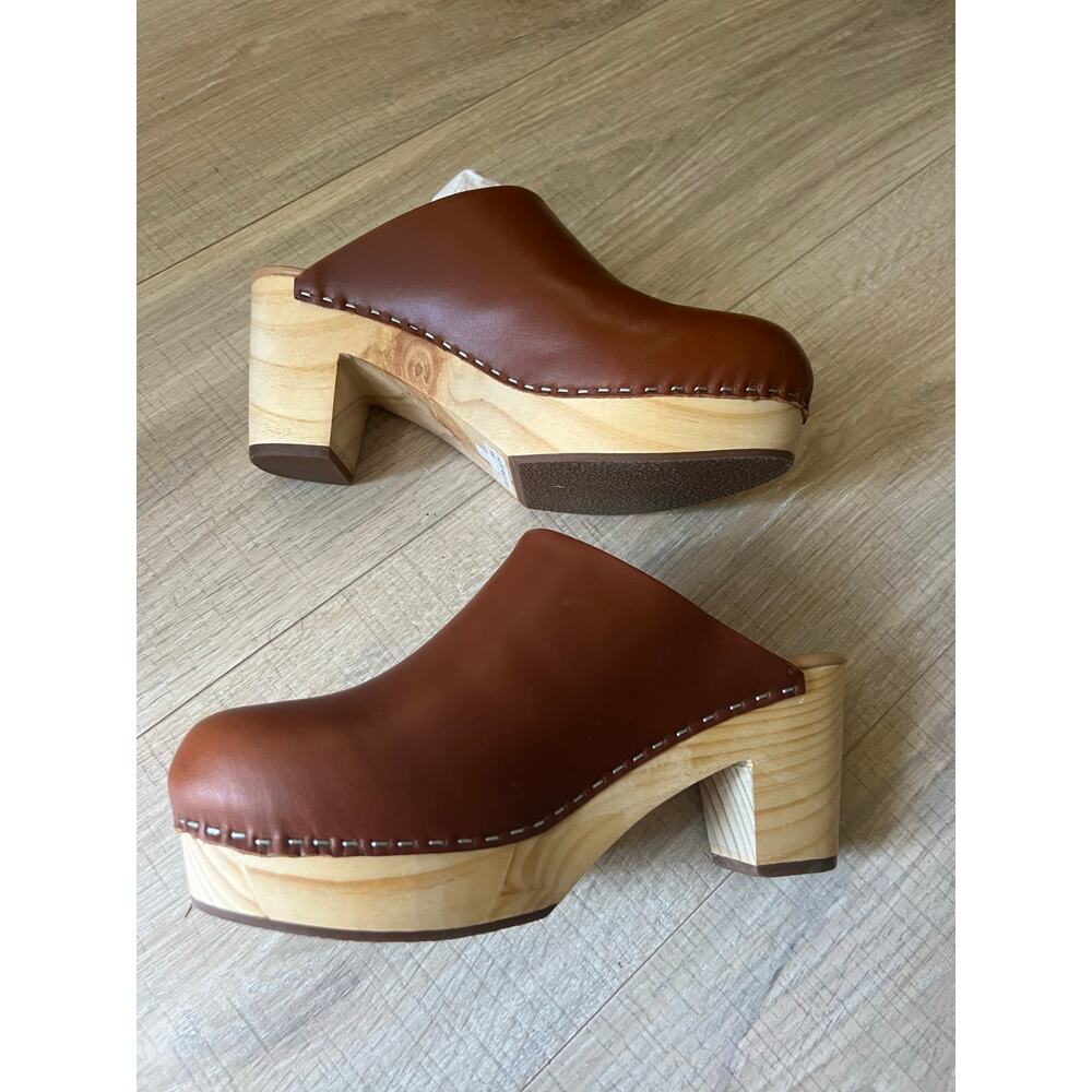 New nisolo all day heeled clogs brandy